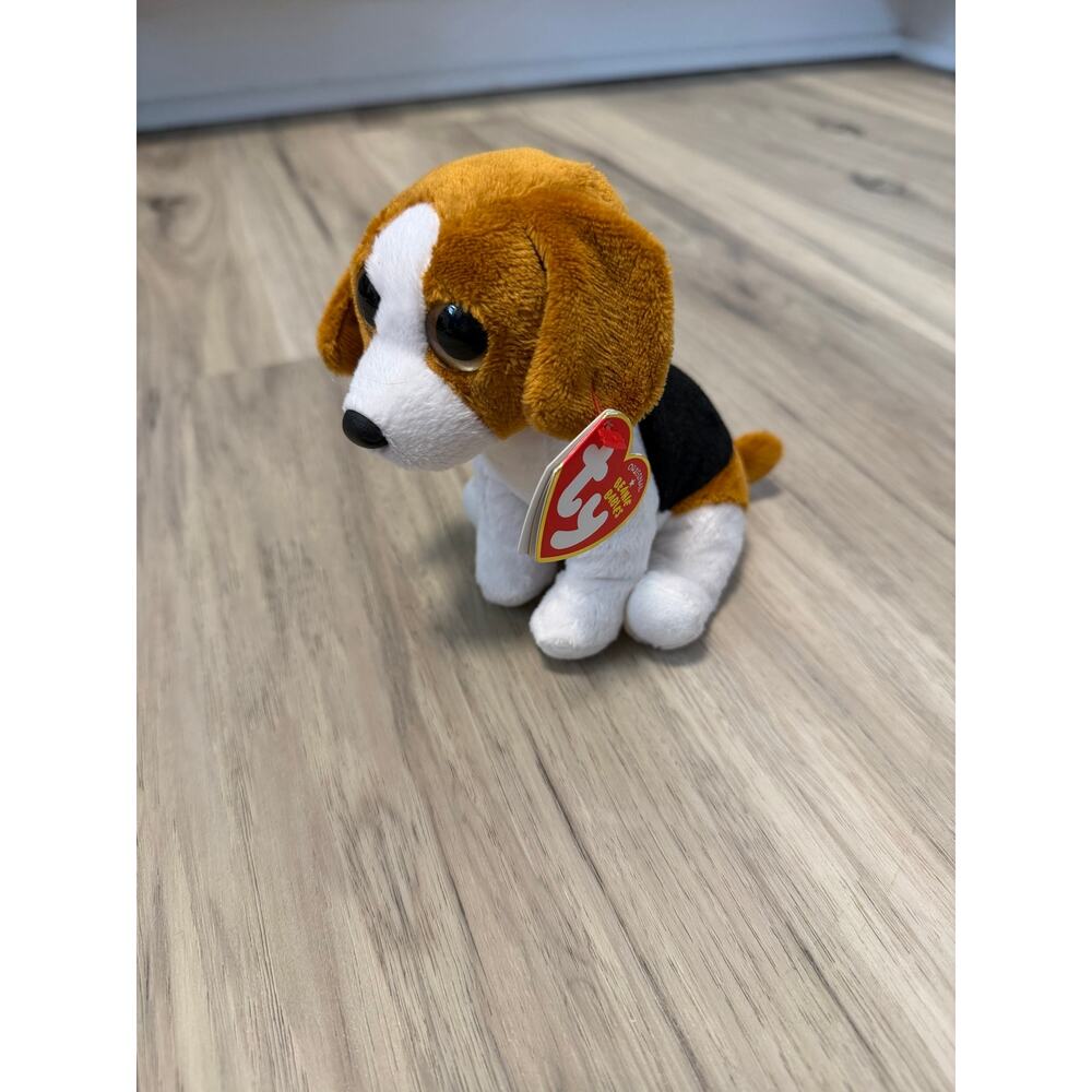 Ty Banjo Beanie Baby Beagle Puppy Dog Plush 6" Stuffed Animal with Tag